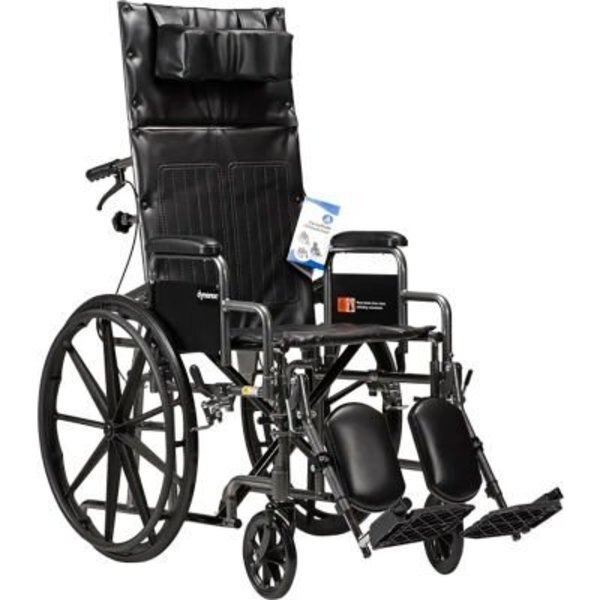 Dynarex DynaRide Reclining Wheelchair, Elevating Legrest & Detachable Desk Arm, 16in Seat, Dynarex, Mfr#: 10238